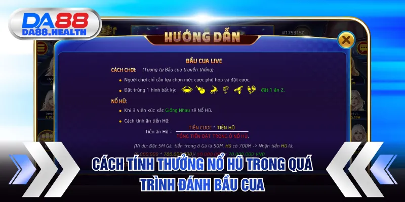 Cách tính thưởng nổ hũ trong quá trình đánh Bầu Cua